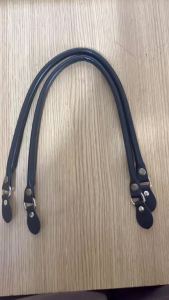 2Pcs PU Leather Purse Handles Sew on Bag Handles Handbags Shoulder Bag Strap Replacement With Alloy Clasps For Purses Tote Bag