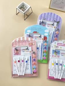 Coloring Book Set With Acrylic pen And Watercolor Educational Toys Drawing Book For Kids Gift