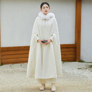 ชุดจีนชุดผู้หญิงสไตล์จีนชุดโบราณเสื้อกระดุมจีนชุดใส่ชงชาชุดฮั่นฝูแบบปรับปรุงสไตล์จีนใส่ช่วงฤดูใบไม้ร่วงและฤดูหนาวสำหรับผู้หญิงเสื้อคลุมแบบเซนเสื้อคลุมไม่มีแขน