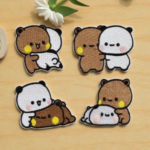 Miếng Vá Thêu Hình Gấu Dễ Thương DIY Sticker Dán Trang Trí Cho Quần Áo Và Túi Xách Miếng Dán Vải Tự Dính Thủ Công Từ Trung Quốc Đại Lục