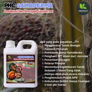 InterFarm PHC Ganoderma Plus Anti Busuk Sawit 1L - Pemuliharaan & Pengendalian Jamur