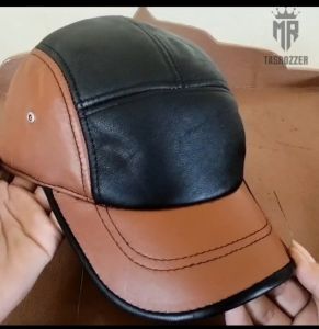 Topi pria kulit sapi model baseball
