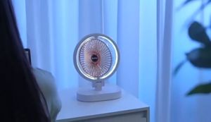 LEDพัดลม ชาร์จ แบต พัดลม พัดลมพกพา พัดลมตั้งโต๊ะ Fan พัดลมusb พัดลมพกพาชาร์จ พัดลมพกพาไรสาย พัดลมไร้สาย 3ไฟระดับ 3เกียร์ ลมแรง พัดลมประหยัดไฟ