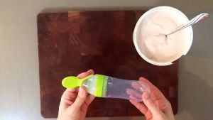 ขวดนมบีบชิลิ โคน ช้อนข้าวฝึกทารกุแรกเกิด อาหารเสริมุ ธัญพืชสำหรับทารก เครืองป้อน เครื่องมือบน โต๊ะอาหารทีปลอดภัย