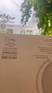Chảo Nướng Chống Dính Blackcube Fivestar Plus 3 Lớp Chống Dính 34cm Sử Dụng Được Trên Mọi Loại Bếp