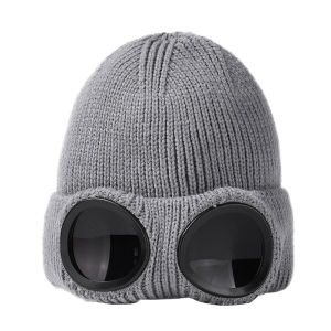 Winter Warm Beanie Hats Women Men Windproof Glasses Knitting Ski Cap Outdoor Ear Protection Moutaineering Hat
