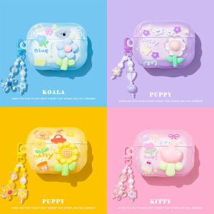Cute Flower Design Silicone Protective Case for AirPods pro 2 AirPods 4 3rd Generation Bluetooth Earphone Soft Shell Case