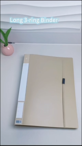 Long 3-ring Folder Binder File Organizer Binder With Rope And Pocket Paper Storage Large Capacity
