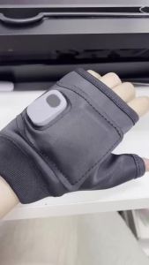 Afdeal | Fingerless Heated Gloves 3 Level Temp Display 1800mAh USB Rechargeable Winter Warm Gloves for Typing Cycling Outdoor Work
