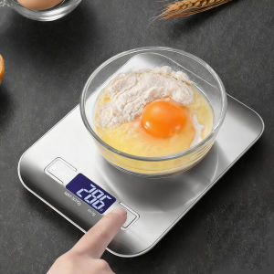 5kg 1g Portable Kitchen Scale Coffee Electronic Scale Stainless Steel Surface LCD Backlit Kitchen Food Scales Weighing Tool