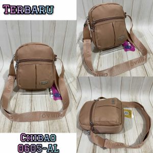 Terbaru !Tas Selempang Wanita Chibao Nilon 3Sleting CB0605-AL