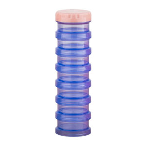 Portable Mini Pill Box Large Capacity Protein Powder Organizer Daily Dose Container Compact Travel Size 7 Day Week Holder