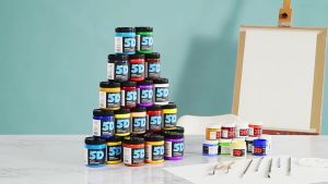 100ML/Bottle Acrylic Pigment Canned Paint Box Waterproof Art Painting Graffiti Waterborne Pigment Multi Color DIY Tool Stationery