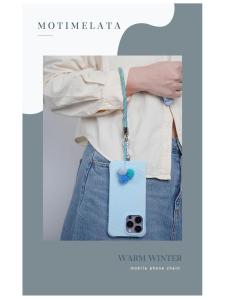 MoTimelata New Lata Ball Mobile Phone Lanyard Wristband Style Mobile Phone Chain Bracelet Versatile Alloy Nylon Braided Line