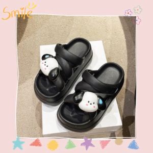 QJshop มาใหม่รองเท้าแตะแบบสวมผญสายคาด 2 เส้น มีสายรัดส้นหลังติดน้องหมา พื้นนุ่มพื้นหนาน้ำหนักเบาสวมใส่สบาย สีพื้นแต่งตัวแมทช์ทุกลุค