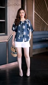 🎠 Cutie Minute อก ฟรีไซส์ 48" เสื้อผ้าซิลค์ญี่ปุ่นเกรดพรีเมี่ยม เนื้อผ้านุ่ม งานปักน่ารักทั้งตัวทั้งหน้าหลัง แต่งด้วยขอบลูกไม้ ใส่สบาย