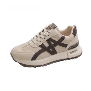 NB CROSS | NB Cross Womens Sporty Casual Thick Bottom Sneakers Lightweight Anti-slip Cross Laced Round Toe Flat Heel Rubber Soled Shoes