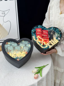 Handmade DIY Starry Sky Heart Gift Box Creative Birthday Anniversary Present for Boyfriend Husband Festive Celebration Supplies