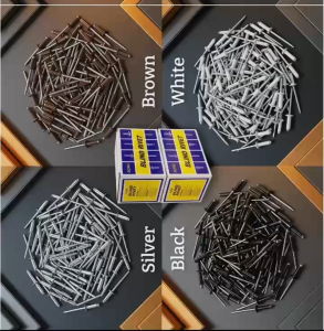 Somi Blind Rivet Sliver/Black /White and Brown 1/8x1/2 5/32x1/2 3/16 x1/2 (Per Box)