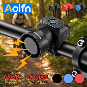5 Modes Bicycle Horn Mountain Bike Mini Battery Waterproof Electronic Bike Bell Riding Equipment Childrens Scooter Accessories