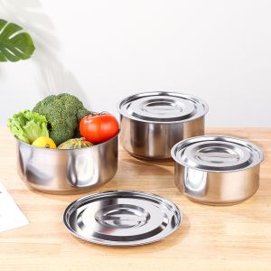 5pcs Stainless Steel Multipurpose Stock Pot Set with Lids Induction and Gas Stove Friendly