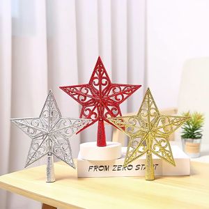 20cm Gold Glitter Christmas Tree Top Star Ultra-low Price Christmas Decorations For Home Xmas Tree Ornaments Navidad New Year 2024