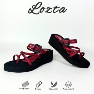 LOZTA Sandal Wanita Jepit Wedges Hak Tinggi Kekinian