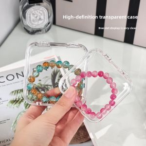 Sealed Portable Crystal Beads Storage Box Bracelet Chain Jewelry Display Case Dustproof Storage Organizer for Home Desktop