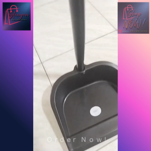 Dustpan with Long Handle Plastic Pandakot Detachable Lightweight for Home Floor Cleaning