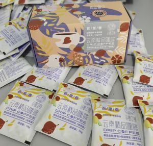 Yunnan Ear-Hanging Coffee Boutique Boxed Sun-Dried Baiguoxiang 20 Packs Pure Black Ground Coffee Puer Landao Coffee