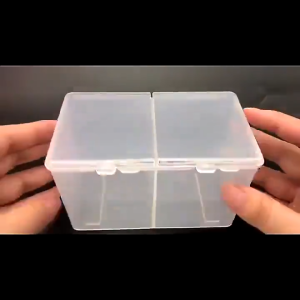 2 Compartments Nail Art Cotton Container Polish Remover Cotton Pad Storage Box Makeup Organizer Case