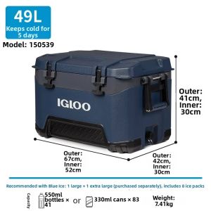 Food Storage Insulated Cooler Box Portable Car Outdoor