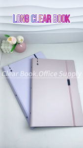 Clear Book Long Clearbook Transparent Paper Organizer 30Page File Folder Document Storage With Strap