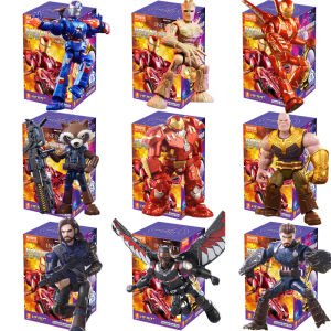 Original BLOKEES Avengers Captain America 4 Iron Patriot Hulk MK44 Groot Thanos Hulkbuster Building Blocks  Action Figures Gift