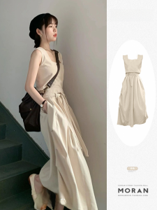 ฤดูร้อน ชุดสองชิ้นแฟชั่น ผู้หญิง สตรีทแวร์ ลำลอง เสื้อกั๊ก เดรส แขนกุด ขนาดเล็กที่เป็นมิตร มีสไตล์ ชุดสําหรับงานปาร์ตี้