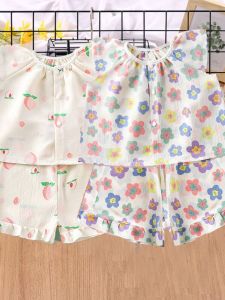Trendy Thin Baby Girl Summer Outfit Set