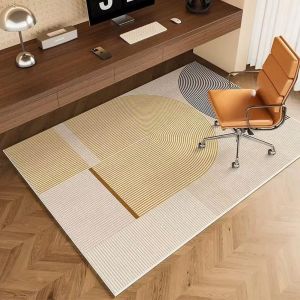 Thảm Ghế Xoay VIKAMA Cho Bàn Máy Tính Thảm Dễ Lau Chùi Có Bánh Xe Cho Phòng Ngủ Bàn Trang Điểm Nghiên Cứu Trang Trí Nhà Trong Nhà Chống Trượt PVC Chống Thấm Nước