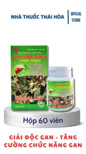 Giải Độc Gan Phước Thiên - Viên Cà Gai Leo - Tăng Cường Chức Năng Gan - Hổ Trợ Hạ Men Gan - Hộp 60 Viên