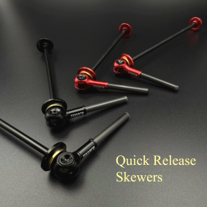 1 Pair Ultralight Bicycle Ti Quick Release Skewers Carbon Fiber & AL Alloy for MTB/Road/Folding Bike Front & Rear Wheel Hubs