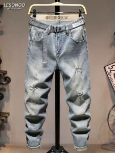 LIANSENNIAO | Hole Casual Loose Straight Summer Jeans