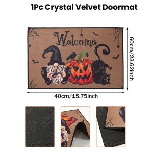 VIKAMA Halloween Doormat Durable And Easy To Clean Halloween Home Decor Suitable For Bedrooms Kitchens Entrances Etc.