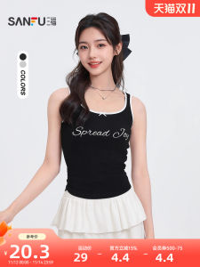 Áo Vest Nữ Summer Color Print Three Happiness Có Thể Mặc Bên Trong Và Ngoài Trời Phong Cách Hàn Quốc Pure Desire Áo Vest Nữ