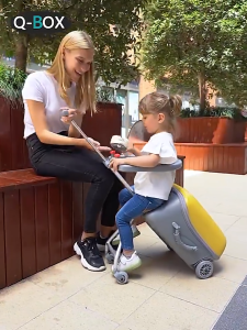 READY STOCK Q-BOX 20 Inch Kids Travel Luggage Universal Wheel Suitcase Trolley With Security Lock