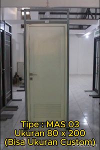 Pintu Aluminium Rumah Utama Kamar Tidur / Mandi 80 x 200 Bisa Custom Ukuran Almunium Doors MAS03 - MAHOTTAMA