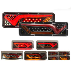 Đèn Hậu Xe Tải LED Chống Nước Chống Sốc 2X Đa Năng 12/24V Tích Hợp Đèn Phanh Đèn Chạy Ban Ngày Đèn Xi Nhan Đèn Lùi Đèn Sương Mù Cho Xe Tải Xe Buýt Rơ Moóc