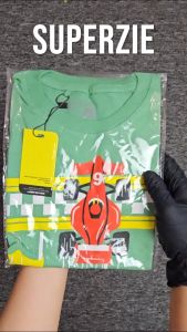 Baju anak laki laki distro karakter kendaraan tamiya 3CAR BALAP warna sage bahan katun premium 30s