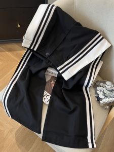 High Waist Striped Sports Pants Womens Loose Straight Casual Trousers American Style Fall Fashion Floor-Length Draping