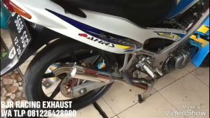knalpot satria 120 hiu rgv 120 rgx 120 s ru lscm lumba lumba selencer ninja 2tak