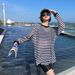 Áo Tắm Cỡ Lớn Bộ Ba Chiếc Rời Kg Cho Cô Nàng Mập Áo Choàng Dài Tay Quần Lửng Áo Tắm Thể Thao Ngực To Che Mỡ