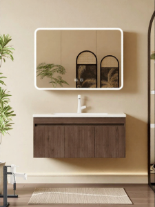 LANGXIANG | Retro Style Ceramic Integrated Bathroom Cabinet Sink 45cm Wide